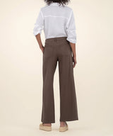 Ryan High Rise Linen Trousers - Chocolate