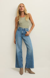 Classic Slub Scoop Tank - Bay Leaf