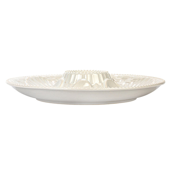 Cream Oyster Serving Dish