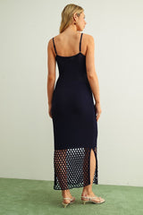 Kelsey Knit Midi Dress - Midnight Navy