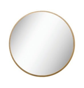 Gold Framed Round Mirror