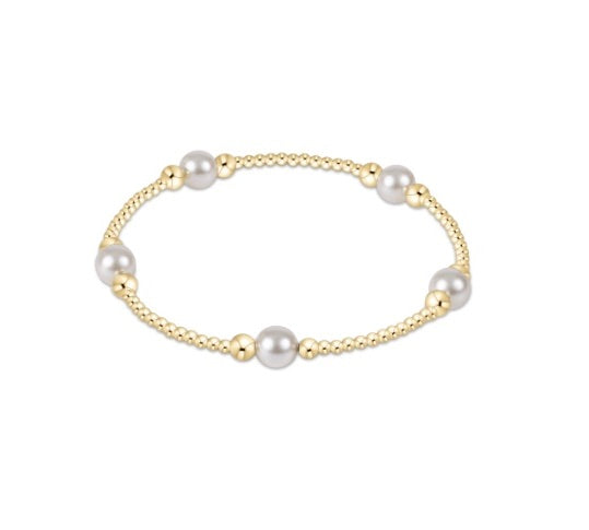 Purpose Pearl 6mm Bead Bracelet - Gold