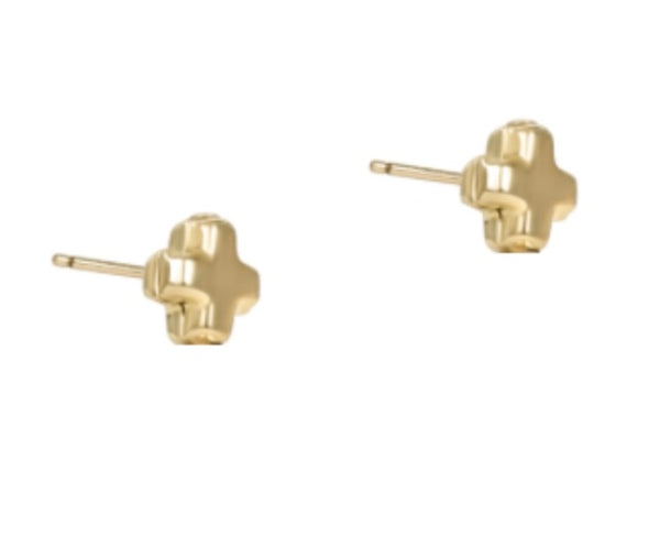 Signature Cross Small Gold Stud