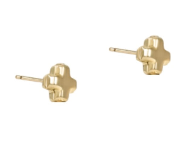 Signature Cross Small Gold Stud