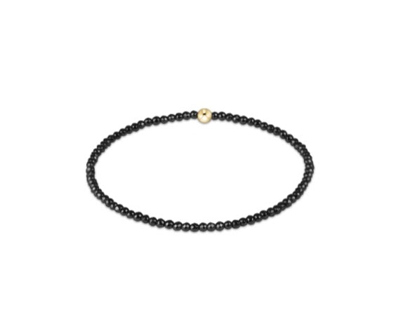 Faceted Hematite 2mm Bead Bracelet