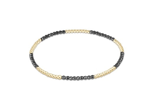 Blissful Pattern 2mm Bead Bracelet - Silver Faceted