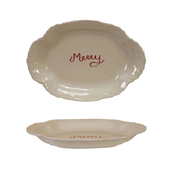Merry Stoneware Plate