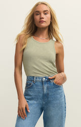 Classic Slub Scoop Tank - Bay Leaf