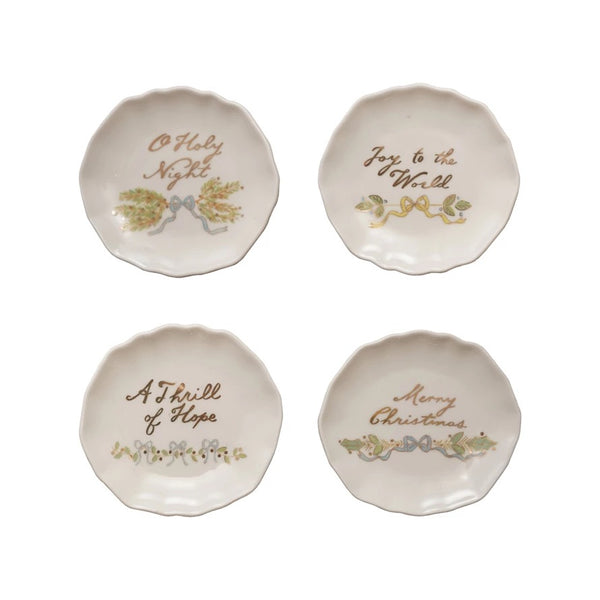 White + Gold Electroplated Tea Saucer