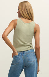 Classic Slub Scoop Tank - Bay Leaf