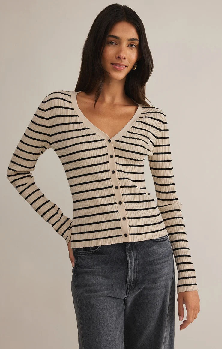 Jordana Stripe Sweater - Sandshell