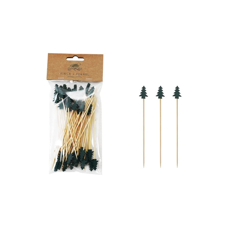 Bamboo Single Use Toothpicks - Green Tree