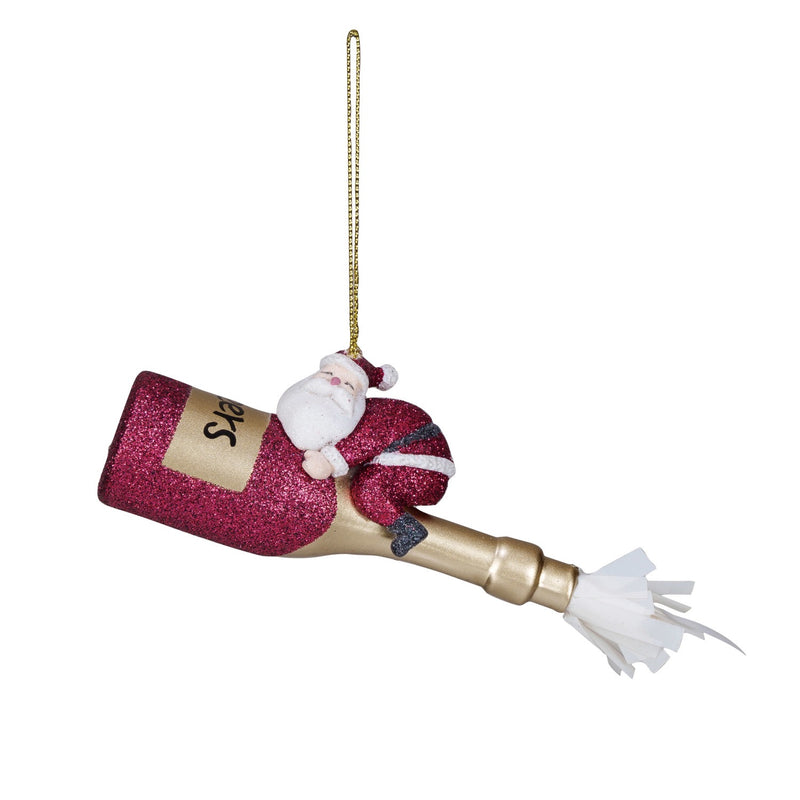 Pop The Cork Santa Ornament