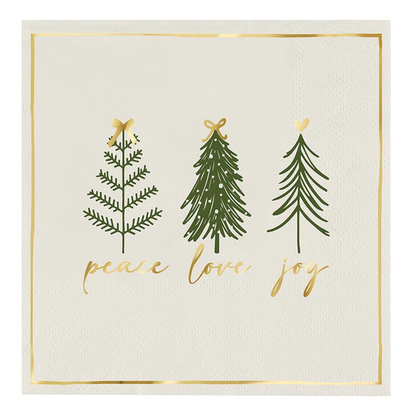 Peace, Love, Joy Cocktail Napkins