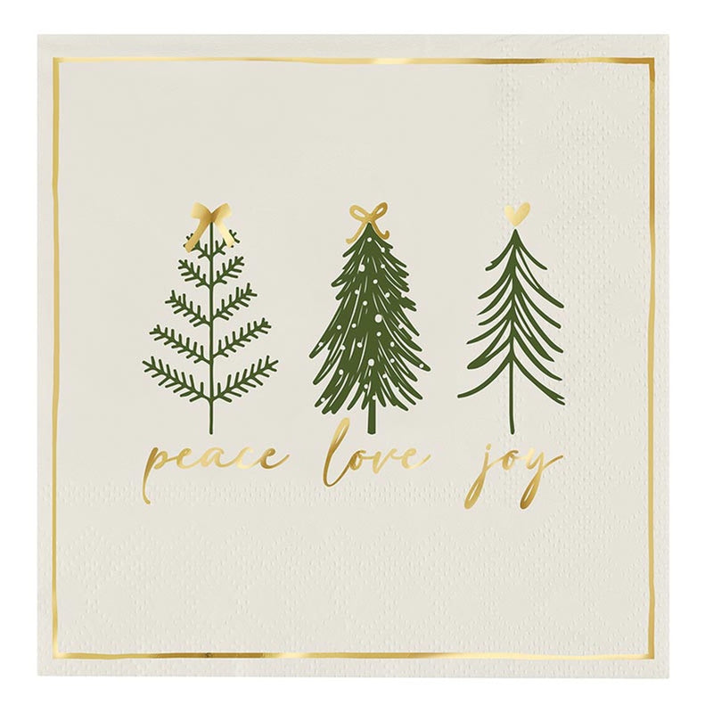 Peace, Love, Joy Cocktail Napkins