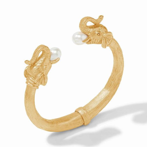 Elephant Gold + Pearl Cuff