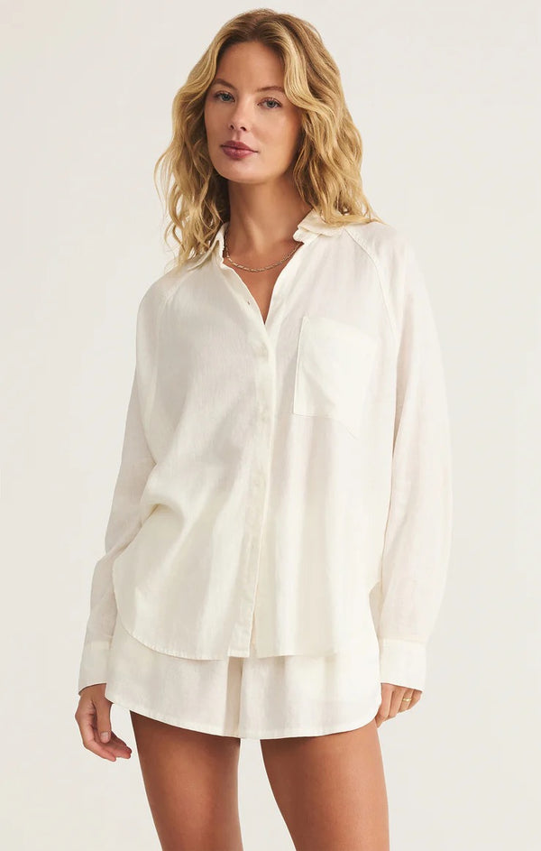 The Perfect Linen Top - White