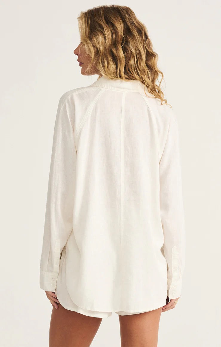 The Perfect Linen Top - White