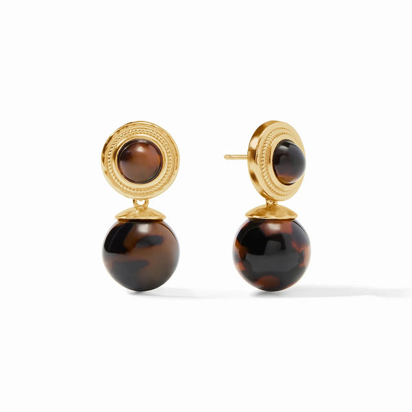 Madison Earrings - Gold + Acrylic Tortoiseshell