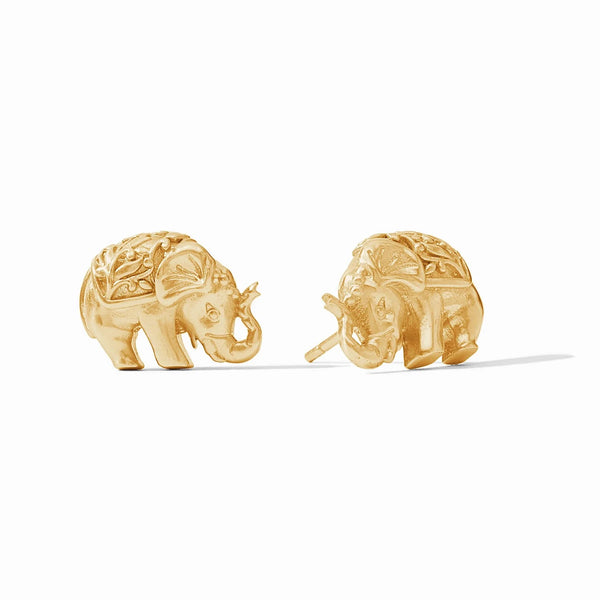 Elephant Gold Stud Earrings