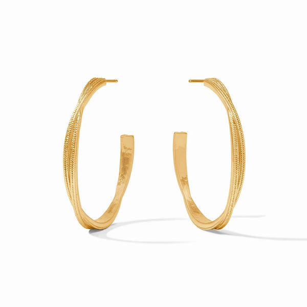 Cheval Gold Twist Hoop - Large