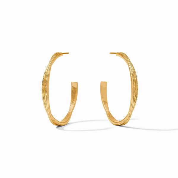 Cheval Gold Twist Hoop - Medium