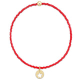 Hope Classic Bracelet - Bright Red Star Small Gold Disc
