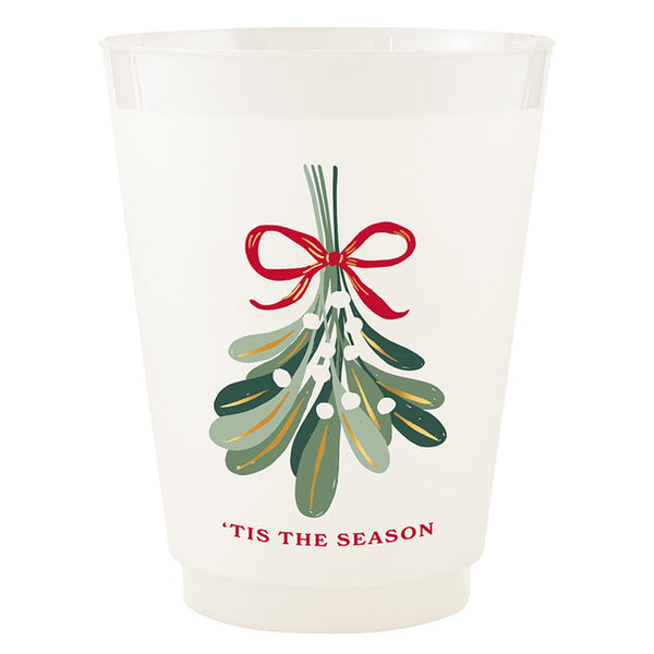 Tis' the Season Holly Frost Cups - Set of Eight