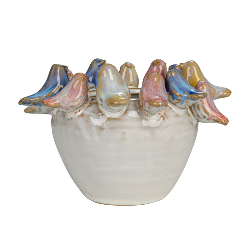 Colorful Birds Planter - Small