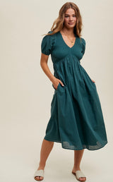 Emerald Midi Dress