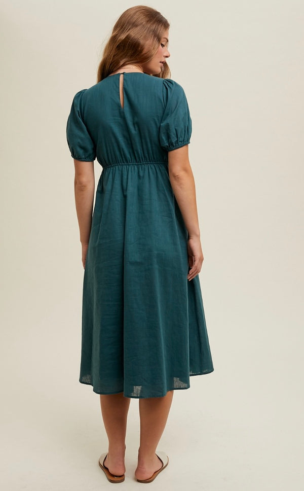 Emerald Midi Dress