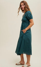 Emerald Midi Dress