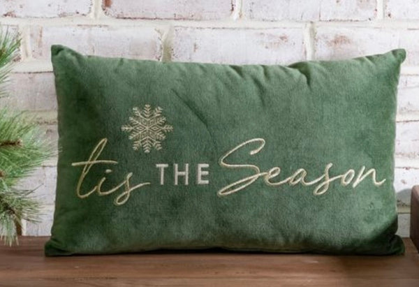 Tis the Season Velvet Lumbar Pillow