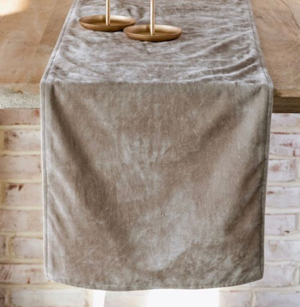 Velvet Table Runner - Latte
