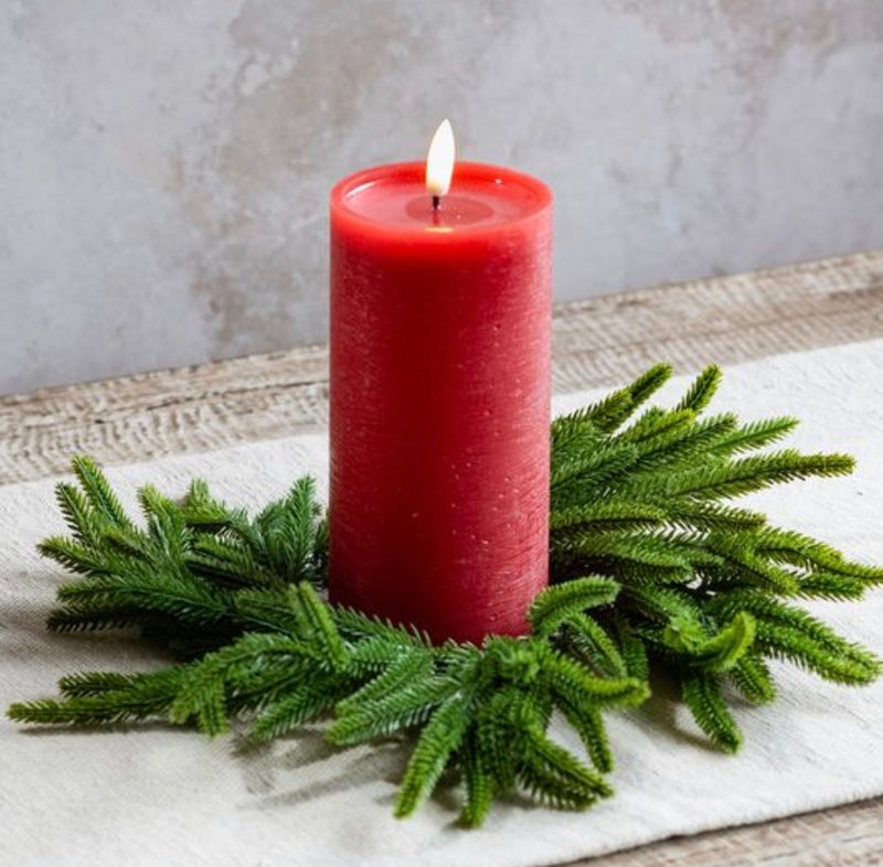 Faux Pine Candle Ring