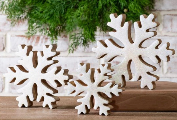 White Sparkle Snowflakes