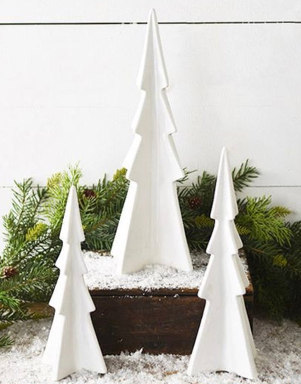White Ceramic Christmas Trees