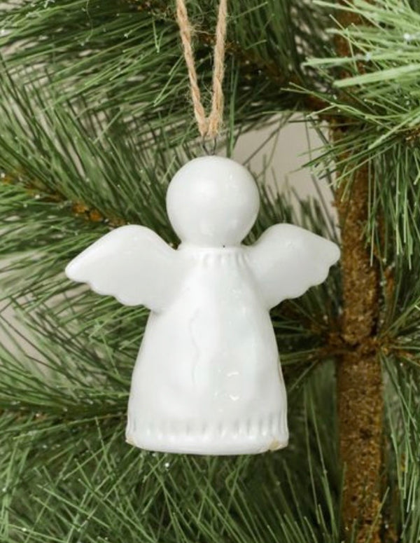 White Ceramic Angel Ornament