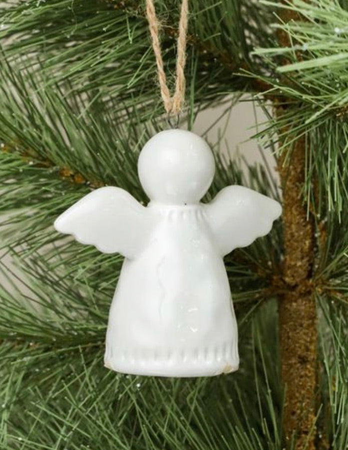 White Ceramic Angel Ornament