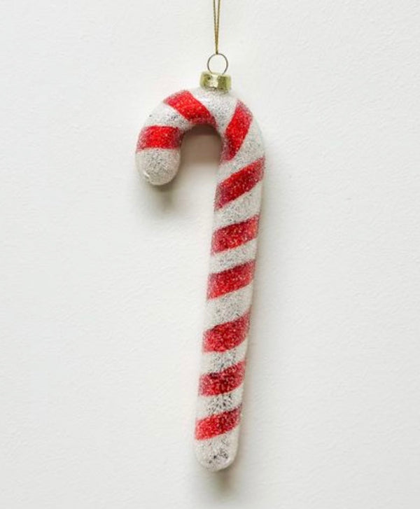 Glass Candy Cane Ornament