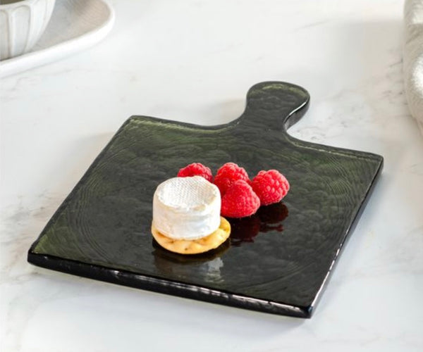 Green Glass Cheese Board