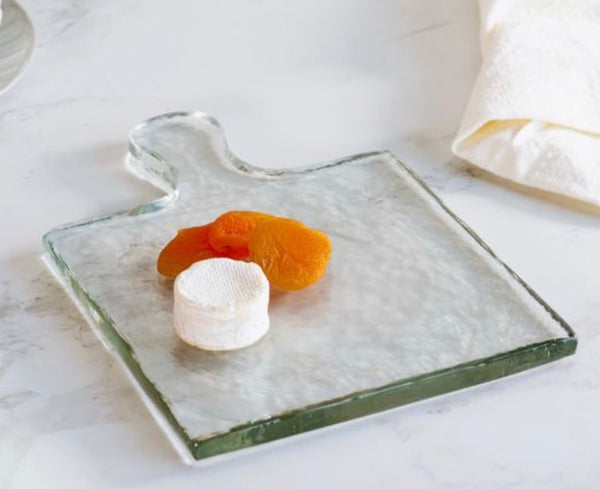 Clear Glass Cheese Board