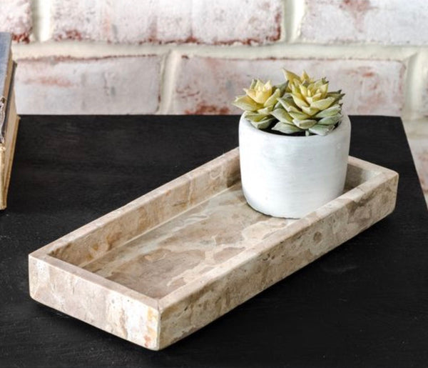 Marble Vanity Tray - Beige
