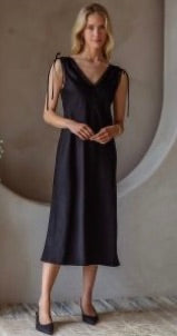 Georgina Black Lace Slip Dress