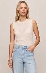 Tibi Mesh Tank - Cloud