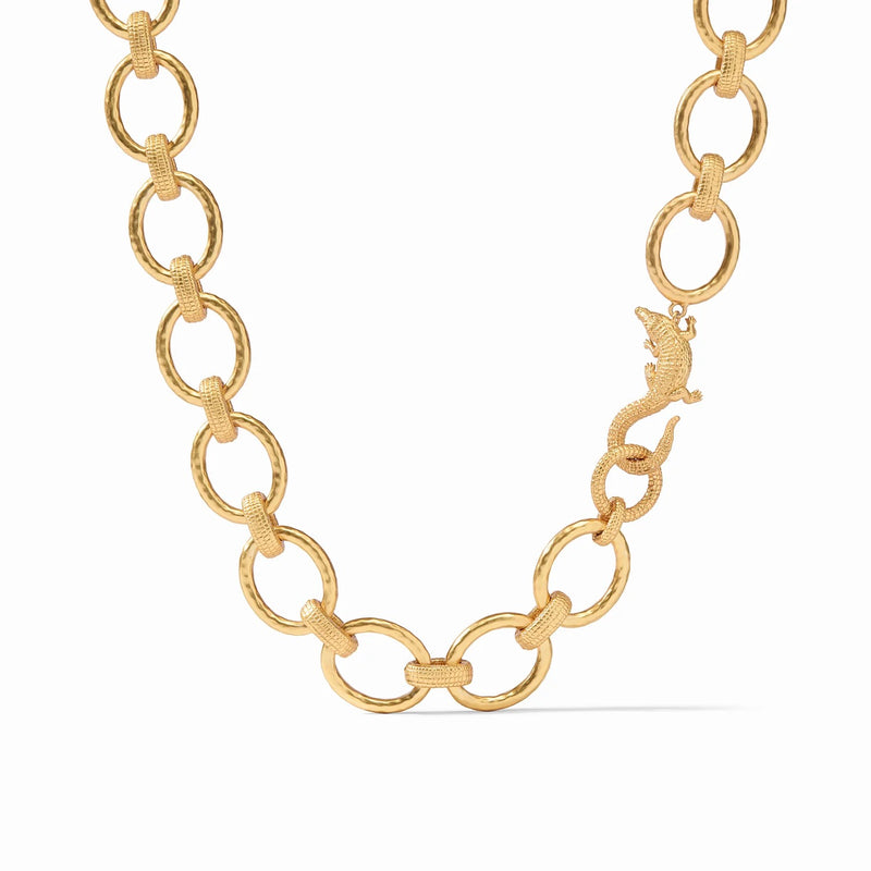 Alligator Link Gold Necklace