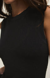 Tibi Mesh Tank - Black