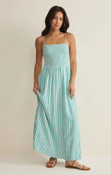 Bayside Striped Midi Dress - La Palma