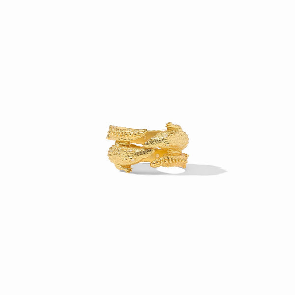 Alligator Duet Gold Ring