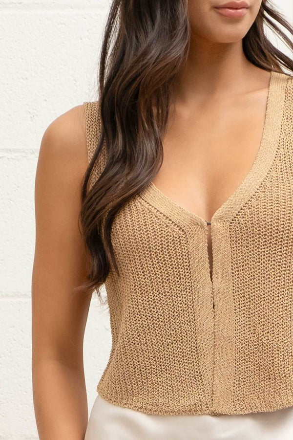 Bardot Hook + Eye Knit Sweater Top